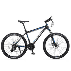 Bicicleta MTB de 26 inch 21 viteze Shimano jante aluminiu frane disc phoenix negru-albastru