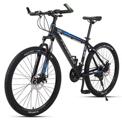 Bicicleta MTB de 26 inch 21 viteze Shimano jante aluminiu frane disc phoenix negru-albastru