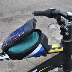 Borseta bicicleta compartiment telefon 7 inch impermeabila fixare cadru