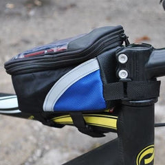 Borseta bicicleta compartiment telefon 7 inch impermeabila fixare cadru