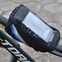 Borseta bicicleta compartiment telefon 7 inch impermeabila fixare cadru