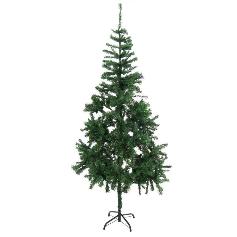 Brad artificial de Craciun 180 cm suport metalic verde