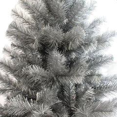 Brad artificial de craciun argintiu imperial grey inaltime 200 cm suport inclus