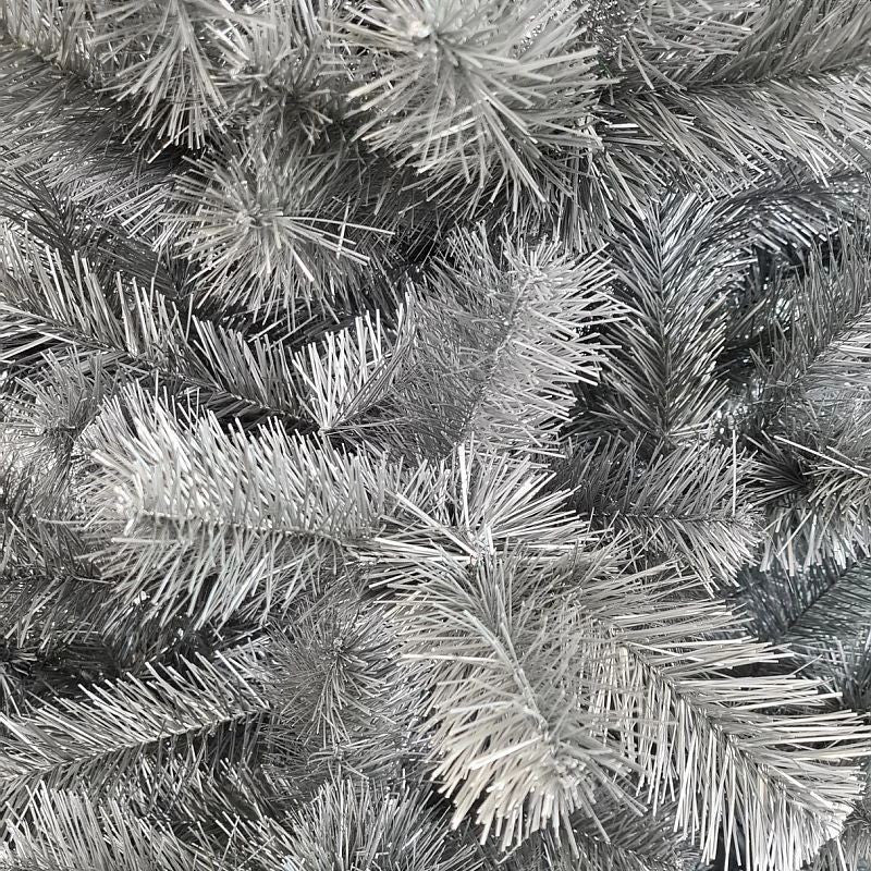 Brad artificial de craciun argintiu imperial grey inaltime 200 cm suport inclus