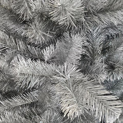 Brad artificial de craciun argintiu imperial grey inaltime 200 cm suport inclus