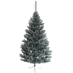 Brad artificial de craciun argintiu imperial grey inaltime 200 cm suport inclus