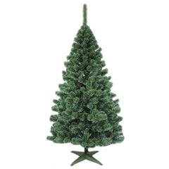 Brad artificial de craciun pin cashmere 180 cm verde natural cu varfuri albe aspect nins suport inclus