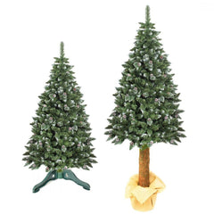 Brad artificial Pine Deluxe 190 cm Trunchi lemn autentic aspect natural suport