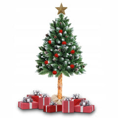 Brad artificial Pine Deluxe 190 cm Trunchi lemn autentic aspect natural suport