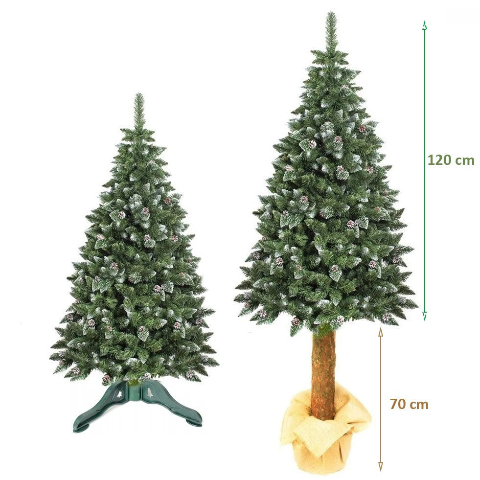 Brad artificial Pine Deluxe 190 cm Trunchi lemn autentic aspect natural suport