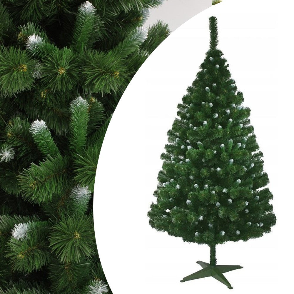 Brad de Craciun artificial aspect Pin Canadian cu varfuri ninse inaltime 180 cm verde