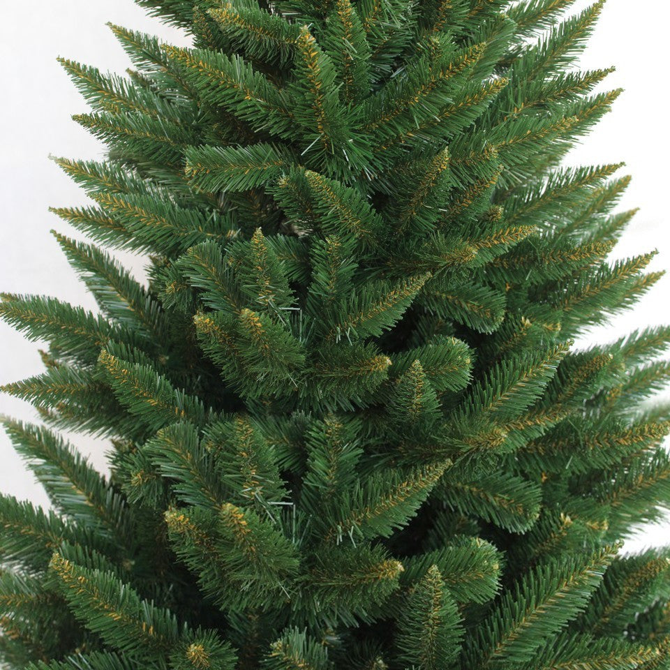 Brad de Craciun artificial Molid 220 cm cetina verde inchis varfuri ascutite suport cadou