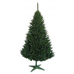 Brad de Craciun artificial Molid 220 cm cetina verde inchis varfuri ascutite suport cadou