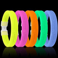 Bratara luminoasa tripla glow sticks 1.5 cm diverse culori culoare albastru
