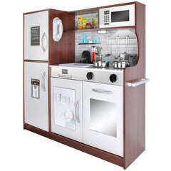 Bucatarie din lemn pentru copii aragaz cuptor cu microunde chiuveta 80x80.5 cm