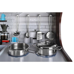 Bucatarie din lemn pentru copii aragaz cuptor cu microunde chiuveta 80x80.5 cm