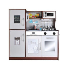Bucatarie din lemn pentru copii aragaz cuptor cu microunde chiuveta 80x80.5 cm