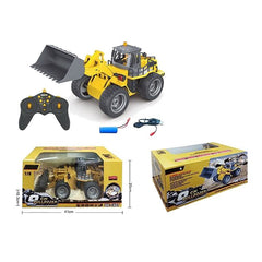 Buldozer cu telecomanda lumina led tractiune 4x4 rotire 360 grade reincarcabil usb
