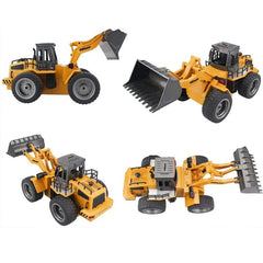 Buldozer cu telecomanda lumina led tractiune 4x4 rotire 360 grade reincarcabil usb