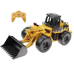 Buldozer cu telecomanda lumina led tractiune 4x4 rotire 360 grade reincarcabil usb