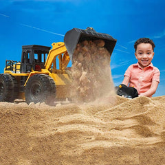 Buldozer cu telecomanda lumina led tractiune 4x4 rotire 360 grade reincarcabil usb