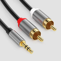 Cablu audio mufa stereo jack 3.5 mm 2 mufe rca lungime 1 metru