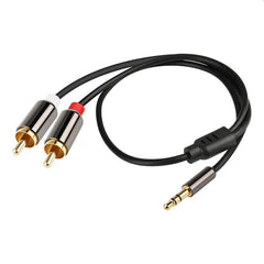 Cablu audio mufa stereo jack 3.5 mm 2 mufe rca lungime 1 metru