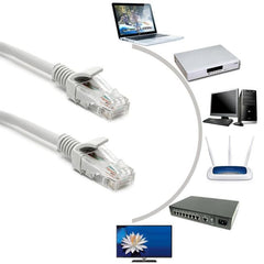 Cablu internet utp retea lan mufa rj45 standard lungime 10 m gri