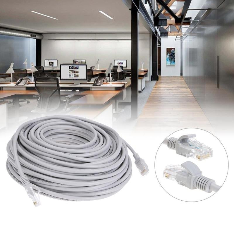 Cablu internet utp retea lan mufa rj45 standard lungime 10 m gri