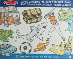 Caiet de colorat jumbo cu desene Melissa and Doug Albastru