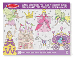 Caiet jumbo cu desene pentru colorat Printese si Zane Melissa and Doug