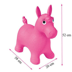 Calut gonflabil din cauciuc jucarie saltareata 58x26x52 cm roz