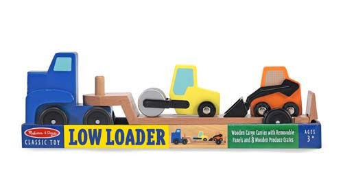 Camion transportor cu platforma cu utilaje de constructii Melissa and Doug