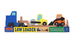 Camion transportor cu platforma cu utilaje de constructii Melissa and Doug