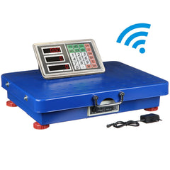 Cantar electronic industrial cu platforma 200 kg afisaj led wifi reincarcabil tip valiza