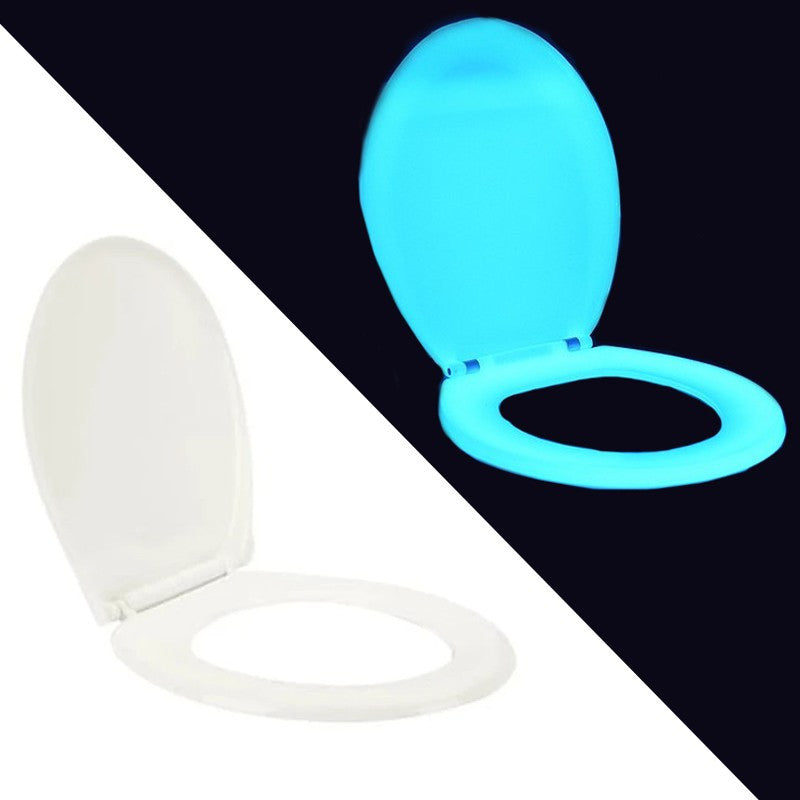 Capac de wc fosforescent lumineaza turcoaz in intuneric soft close