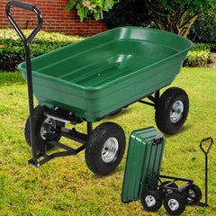 Carucior de gradina sarcina maxima 300 kg cupa rabatabila maner lung cu burete antiderapant