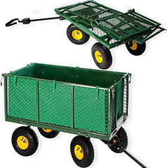 Carucior gradina rabatabil cadru metalic roti pneumatice husa te-til sarcina maxima 550 kg