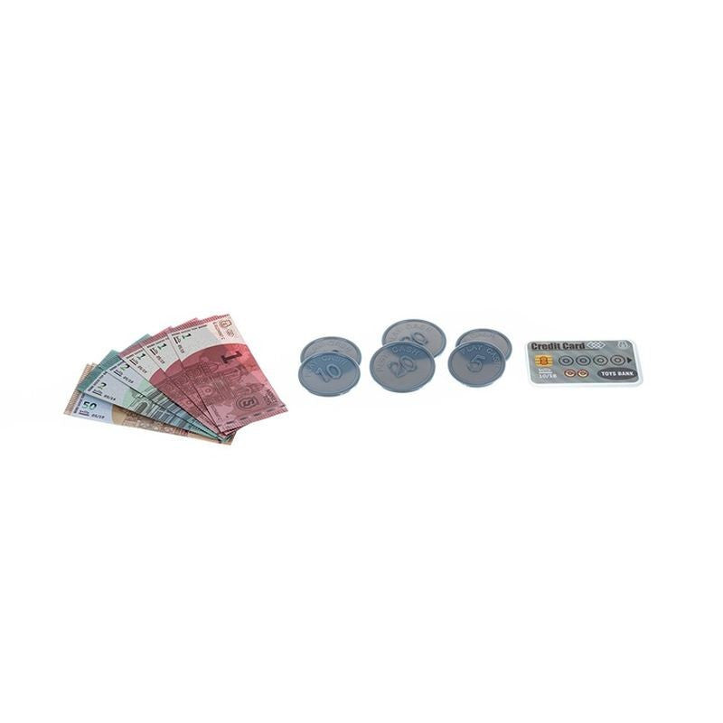 Casa de marcat pentru copii 26 elemente bani design realist cantar 30x15x10 cm
