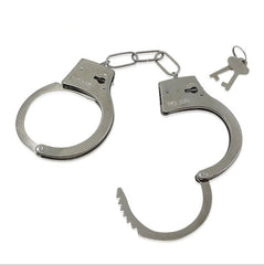 Catuse politist 2 chei metalice diametru interior 5.2 cm argintiu