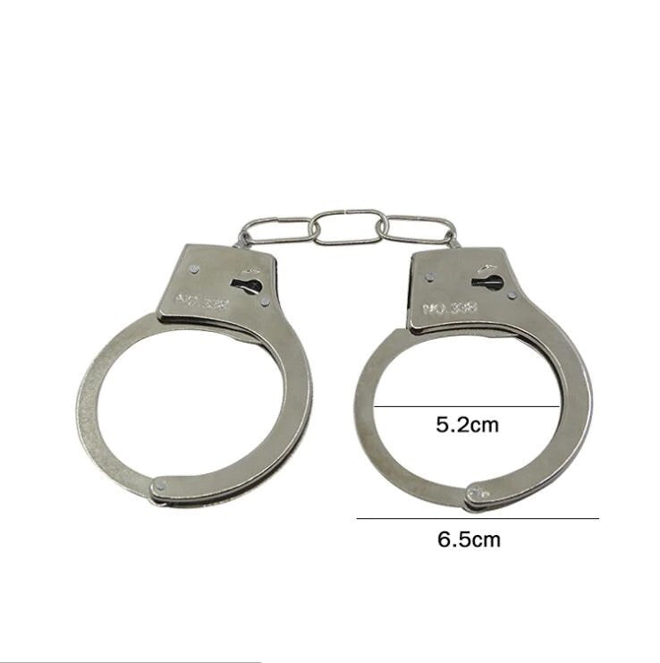 Catuse politist 2 chei metalice diametru interior 5.2 cm argintiu
