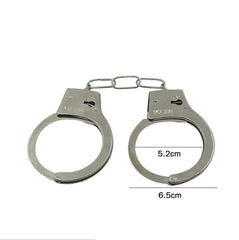 Catuse politist 2 chei metalice diametru interior 5.2 cm argintiu