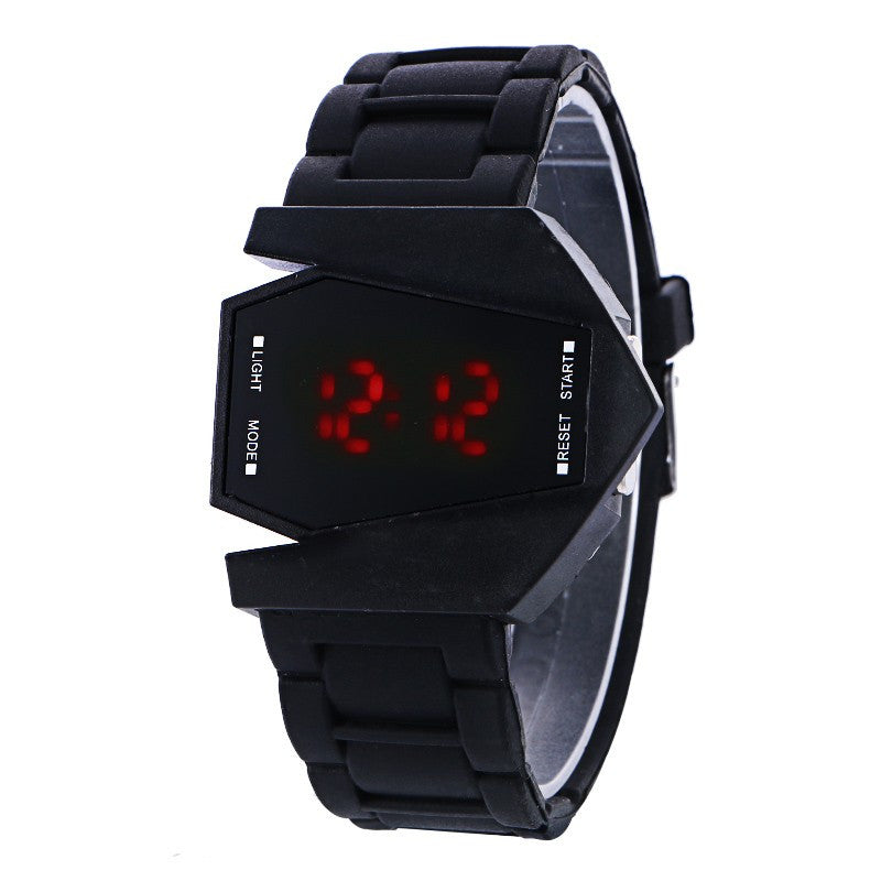 Ceas Barbatesc Aport Digital Led Airplan silicon negru