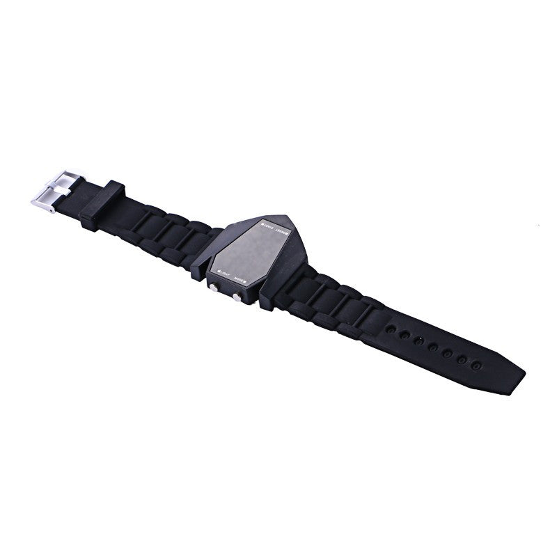 Ceas Barbatesc Aport Digital Led Airplan silicon negru