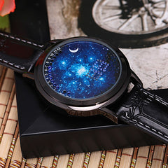 Ceas de mana Led Touch Screen 4.5 cm calendar albastru Geekthink