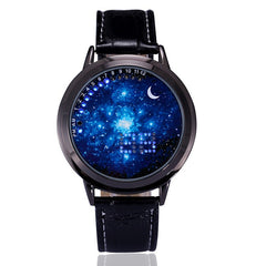 Ceas de mana Led Touch Screen 4.5 cm calendar albastru Geekthink