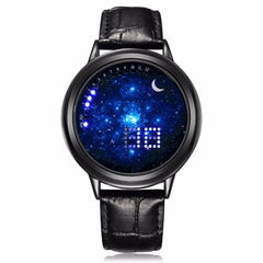 Ceas de mana Led Touch Screen 4.5 cm calendar albastru Geekthink