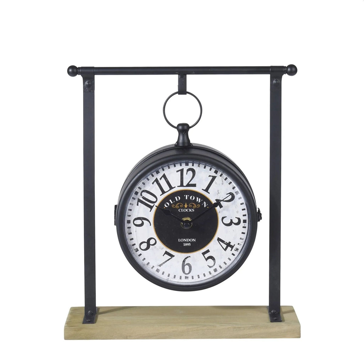 Ceas de masa aspect retro suspendat diametru 16.5 cm analog