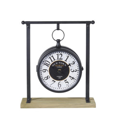 Ceas de masa aspect retro suspendat diametru 16.5 cm analog