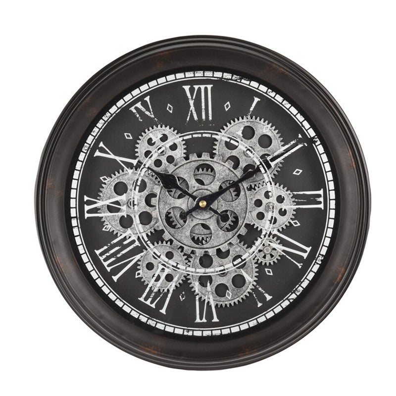 Ceas de perete angrenaj loft 30 cm cifre romane stil industrial